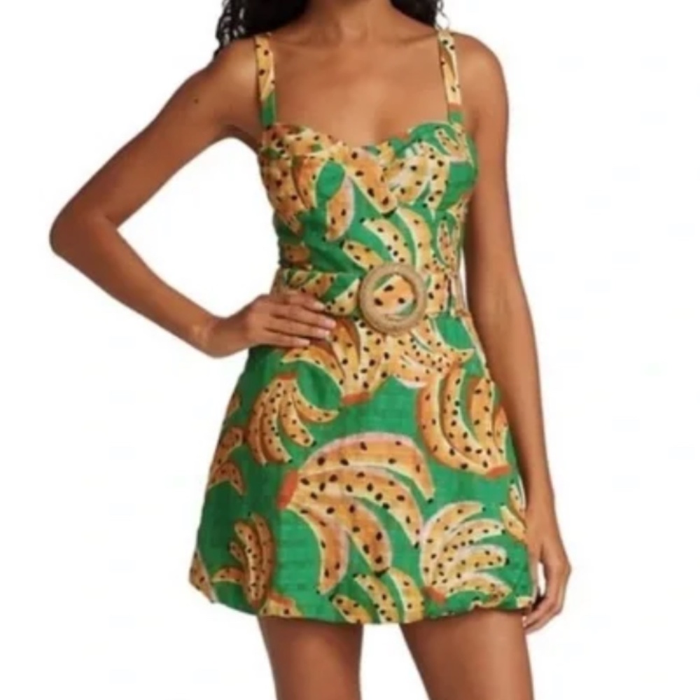 Farm Rio bananas mini dress size small